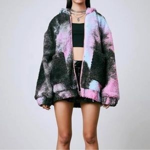 Cosmic Teddy Jacket - Current Mood - Size S - oversized